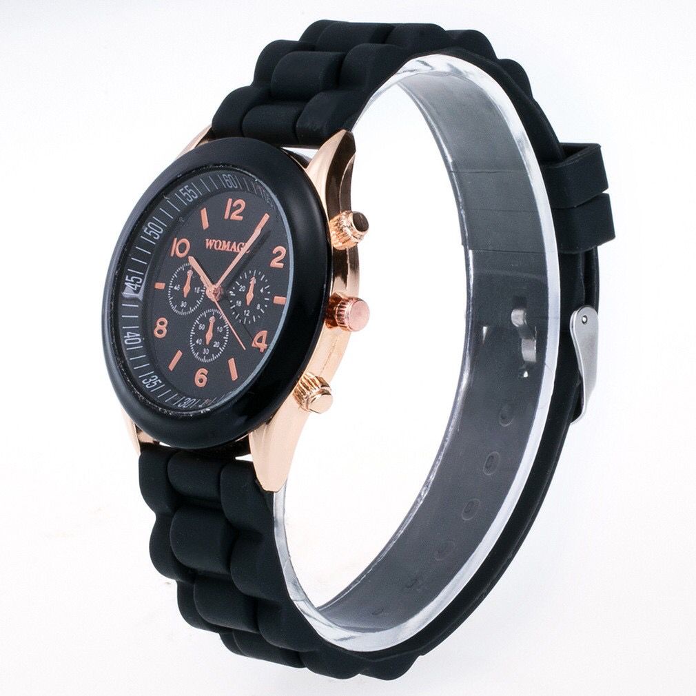 (GROSIRJAYA32) Jam tangan wanitay GENEVA KARET analog watch casual mode