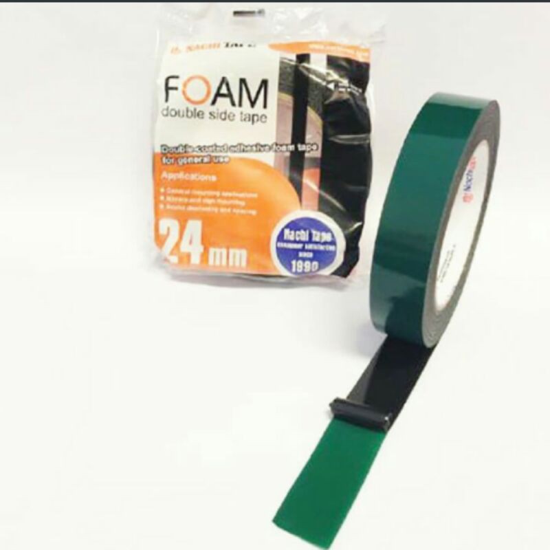

Isolasi Double Tape Foam NACHI 24Mm × 5M Spon Hijau