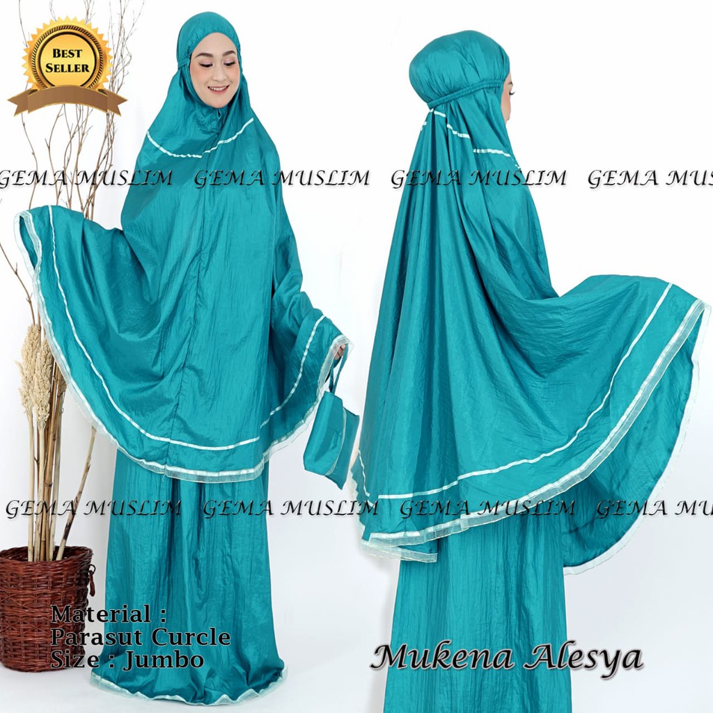 mukena dewasa traveling parasut jumbo pita