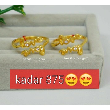 Cincin emas 875 nama love