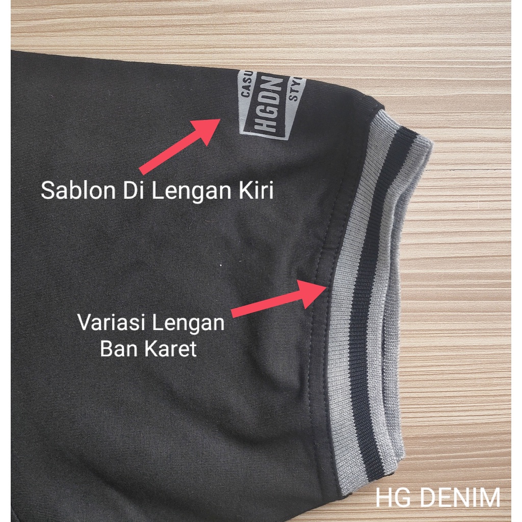 HG DENIM KRAH L COTTON COMBED PRIA KAOS POLO