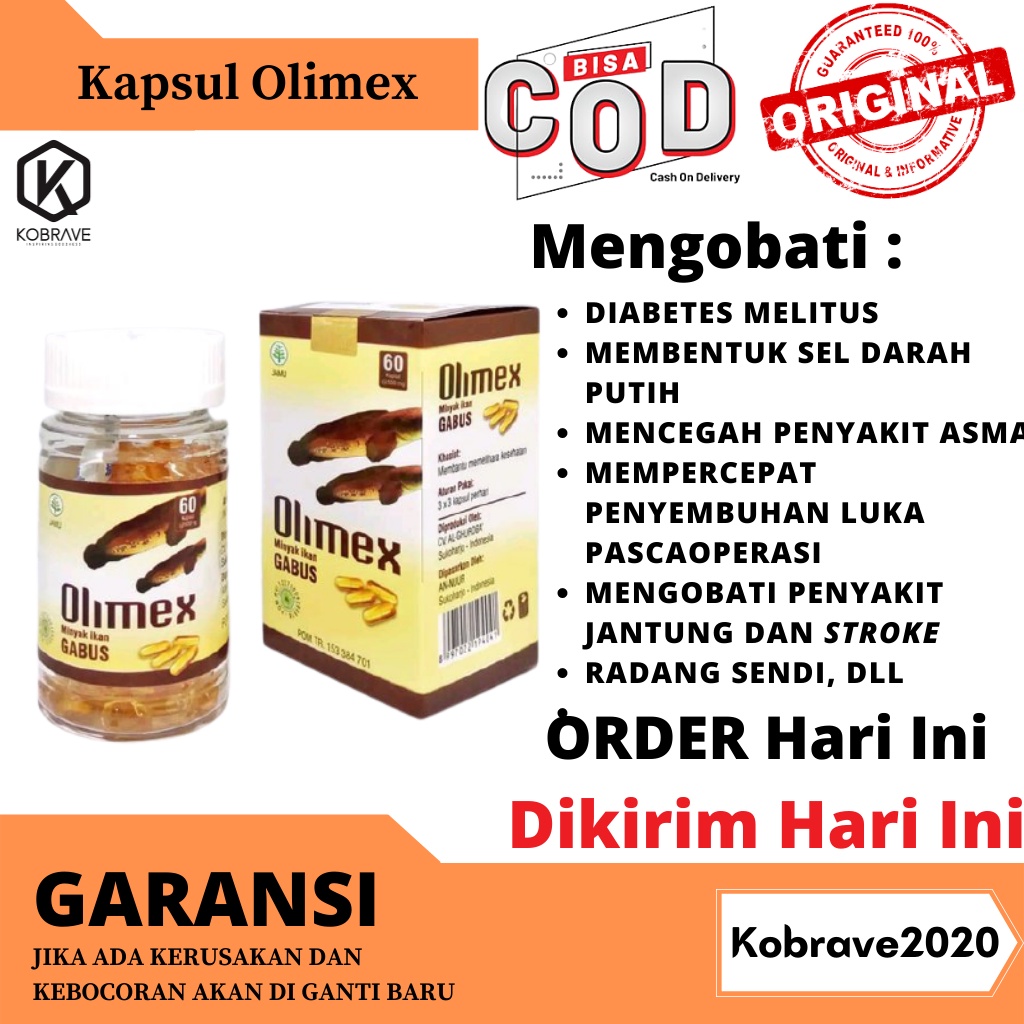 OLIMEX Minyak Albumin Kapsul Ekstrak Ikan Gabus Albumex Mempercepat Penyembukan Luka Diabetes Dan Luka Pasca Operasi Paling Ampuh