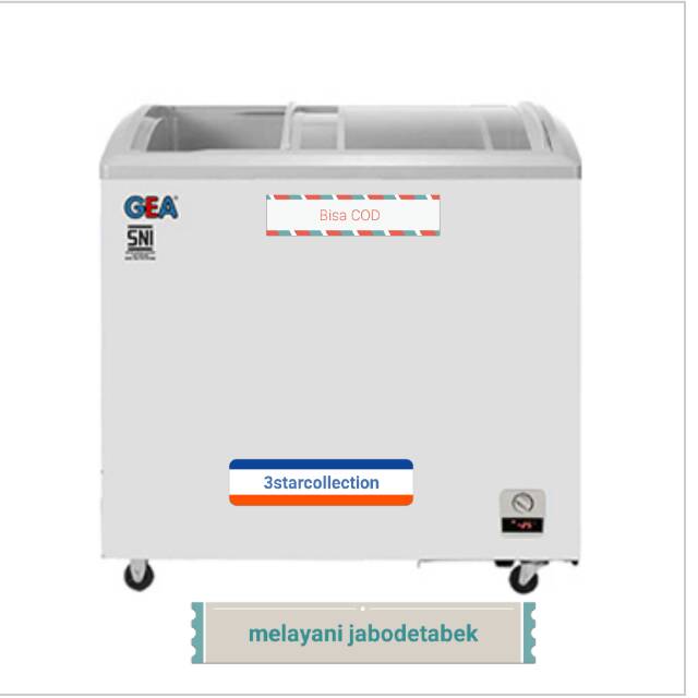 Chest Freezer RSA SD-213 / sliding chest freezer / Friser kaca geser