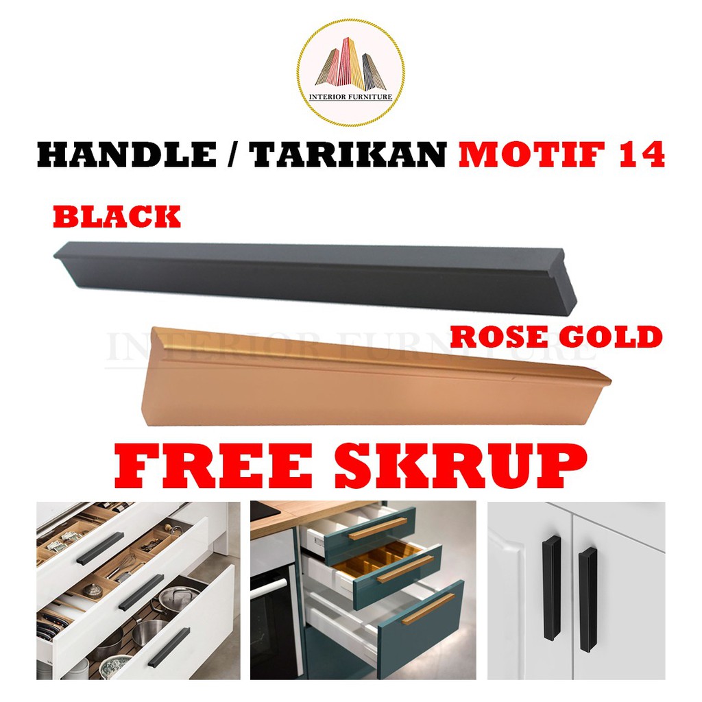 Gagang Pintu Lemari Warna Rose Gold / Hitam / Black / Tarikan Laci Minimalis Modern Bulat Gagang Pintu Lemari