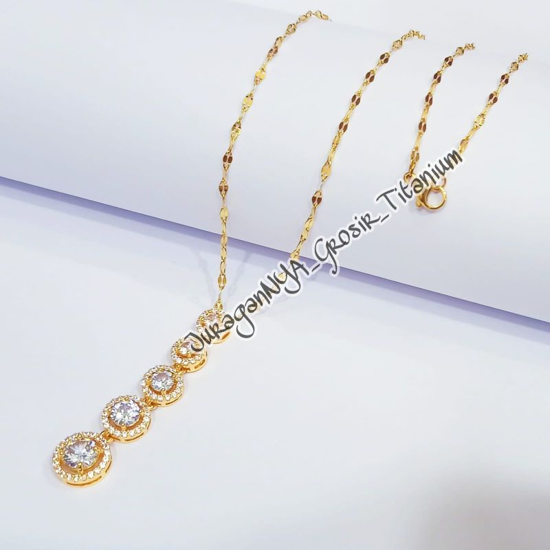 KALUNG TITANIUM SUSUN DIAMOND 01AV SUPER MENAWAN ANTI KARAT&amp;ANTI LUNTUR