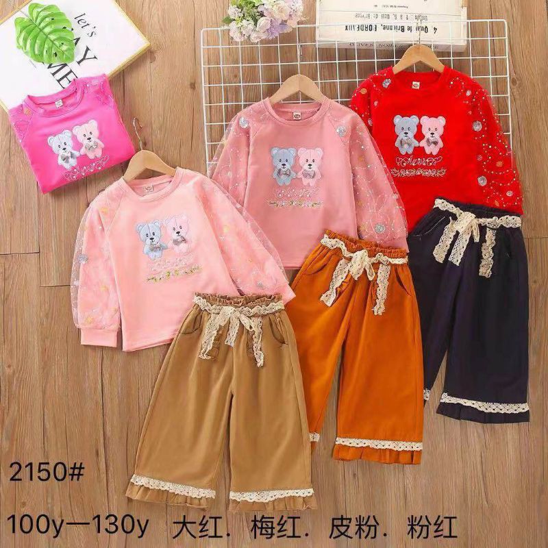 SC-342 Setelan anak cewek tanggung import / setelan anak cewek junior / setelan kulot import