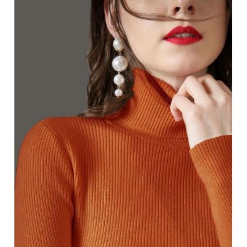 FRETTY TURTLENECK Sweater Rajut Pria - Wanita Premium Korean Style Maks BB 65 kg