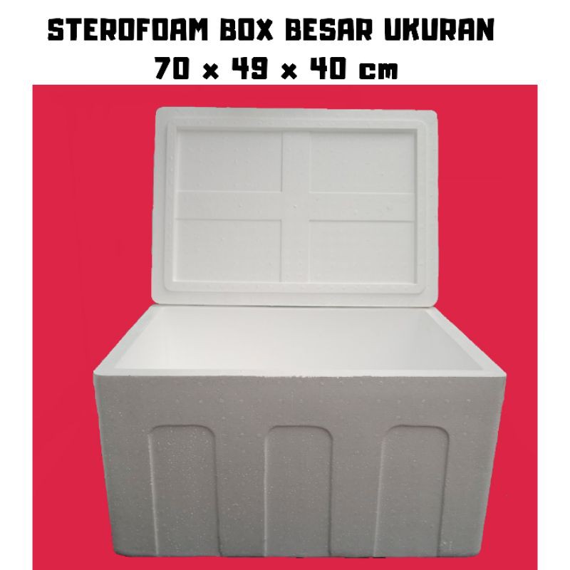STEROFOAM BOX 60 Kg ukuran 70 x 49 x 40 cm
