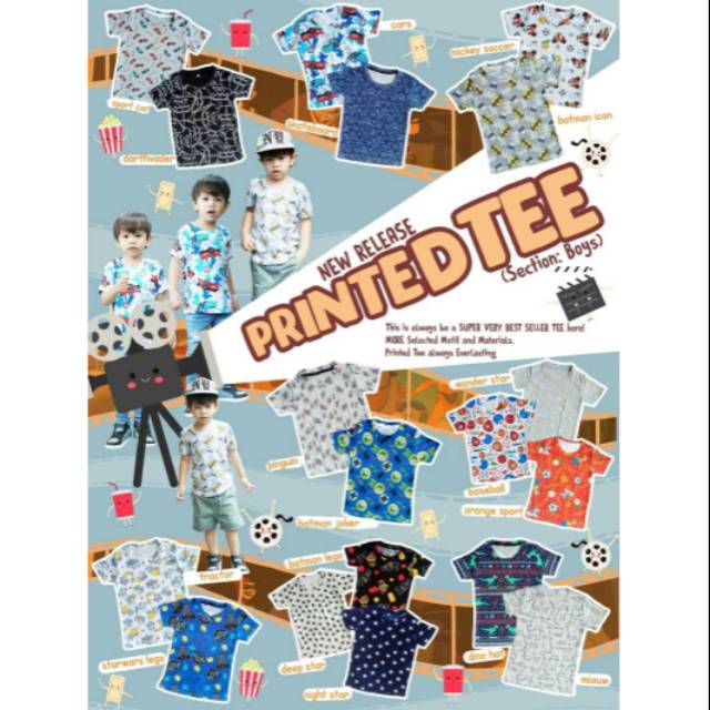 PRINTED TEE / Basic Printed tee / Kaos anak / baby tee / tee/ kaos anak laki laki