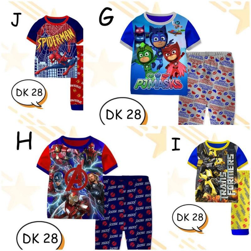 Pajamas DK 28 Setelan Anak laki-laki Dope Kids