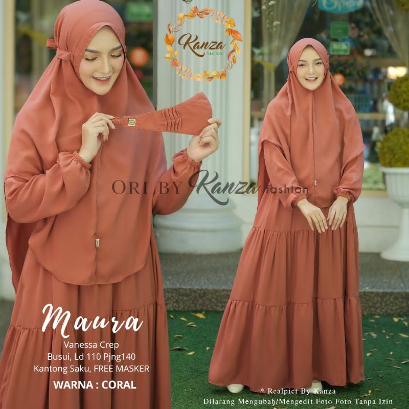 GAMIS SYARI PREMIUM WANITA MUSLIMAH BUSUI / MAURA SYARI BY KANZA