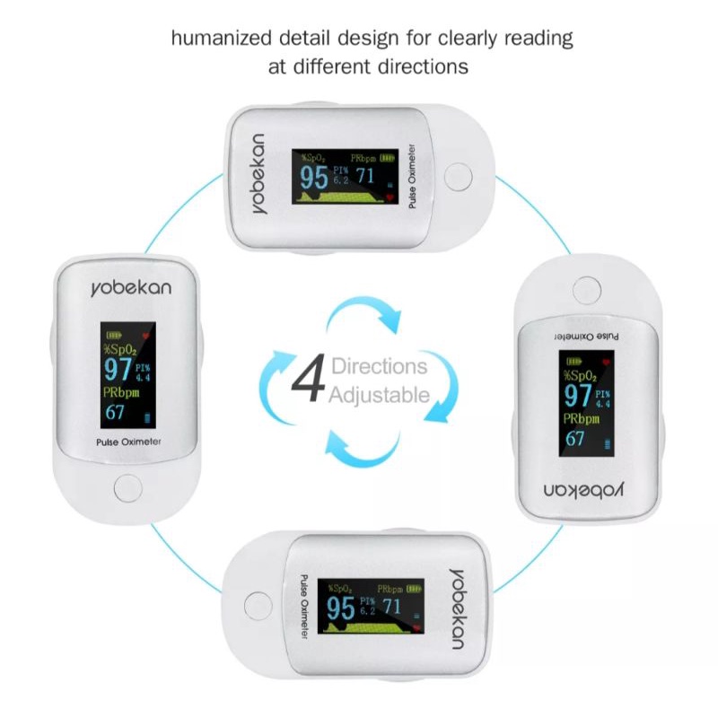 Oximeter Fingertip Pulse Oksimeter  Pengukur Detak Jantung Oksigen