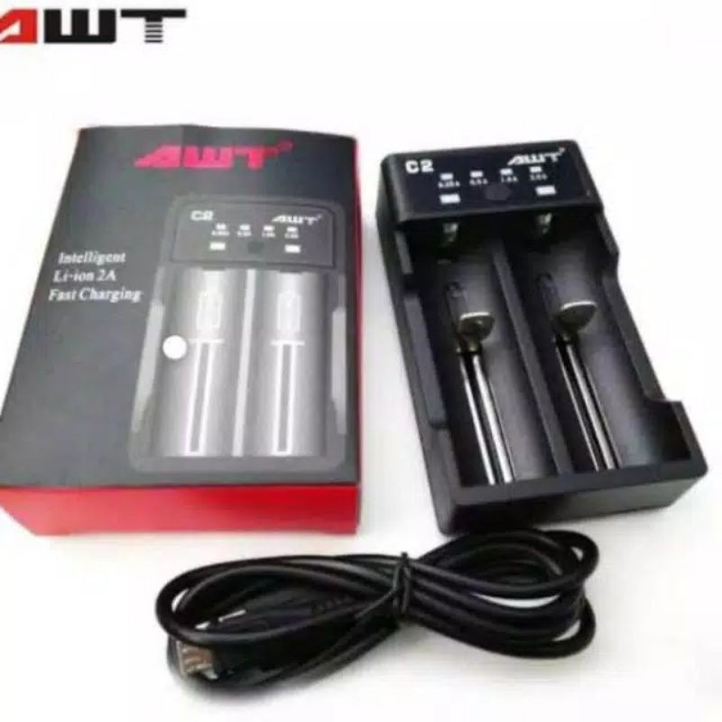 CHARGER 2 SLOT AWTT C2 2A CASAN BATERAI