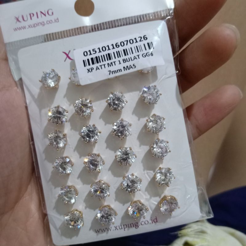 Anting Wanita Titanium Anti Karat Tidak Gatal Model Permata