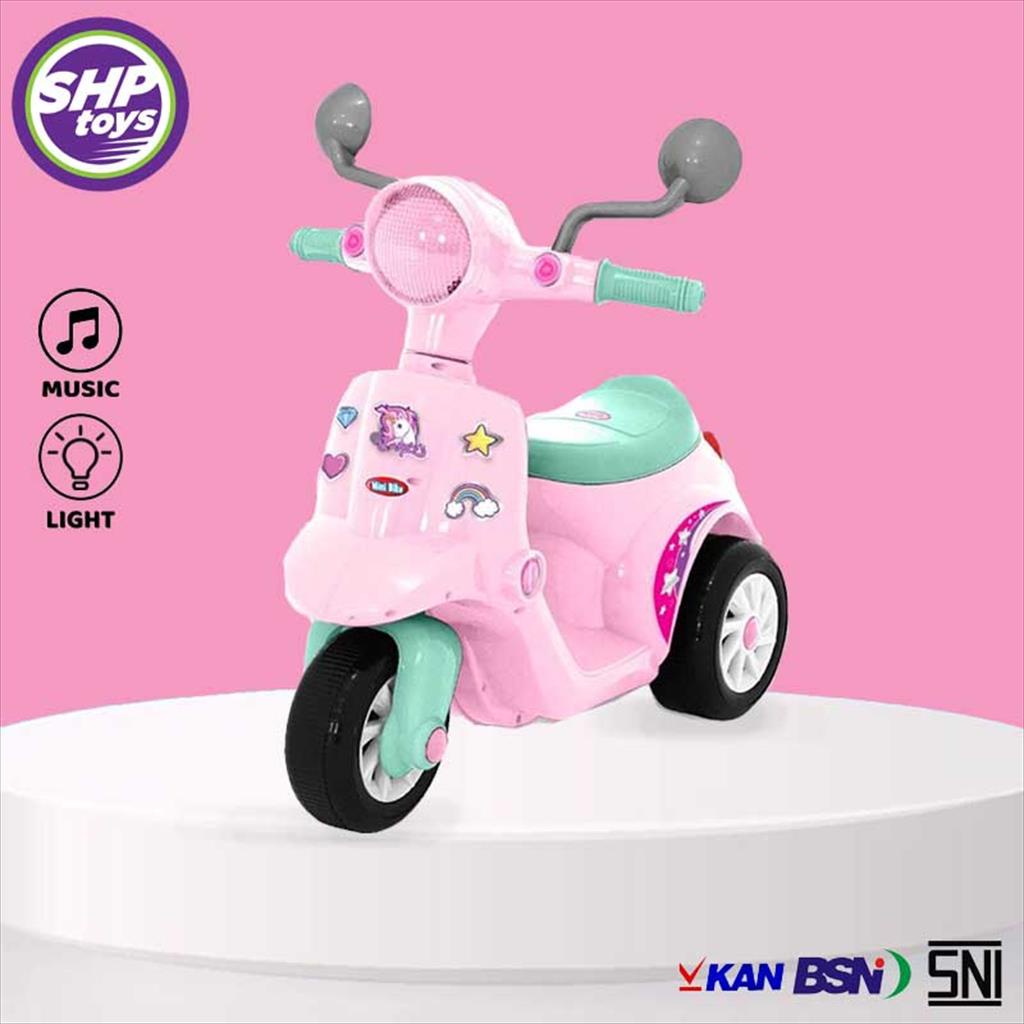 Mainan Anak Sepeda Vespa SHP Dinaikin/ Sepeda Vespa Anak MB691