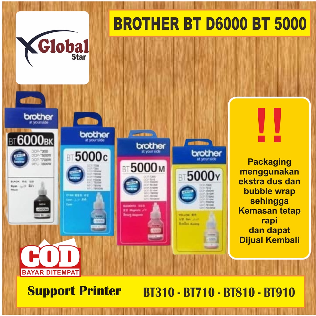 Tinta Brother BT d60bk BT5000 PREMIUM(COMPATIBLE) FOR DCP - T310 , DCP -T510W , DCP-T710W , DCP-T810W-SET