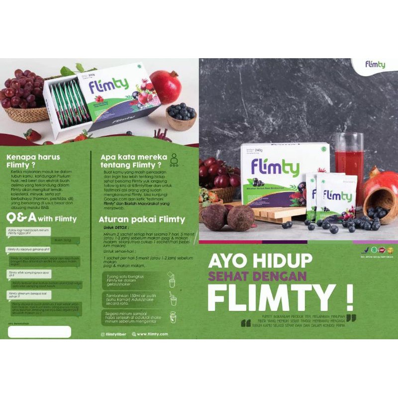 FLIMTYFIBERORIGINAL|DETOXDIET|ANTIOKSIDANRASA MANGGA 1BOX