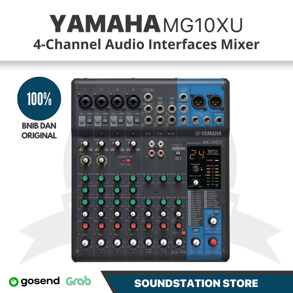 Jual MIXER YAMAHA MG10XU 4Channel USB Audio Interface Mixer Shopee