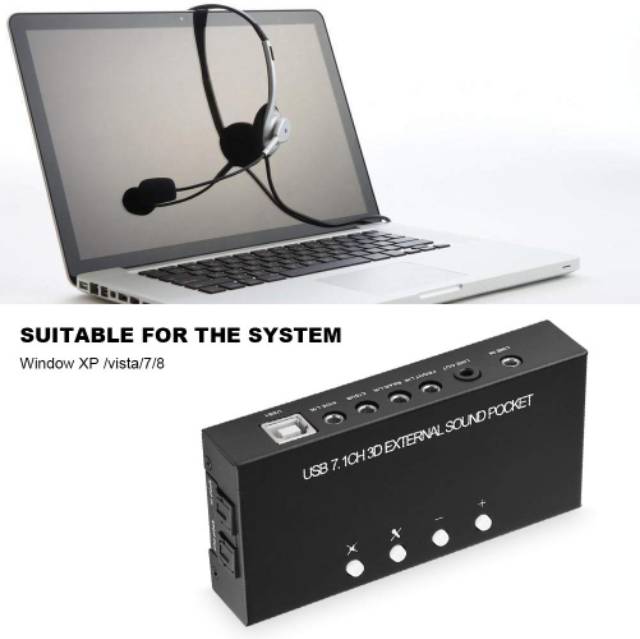 USB 7in1CH 3D External Sound Pocket