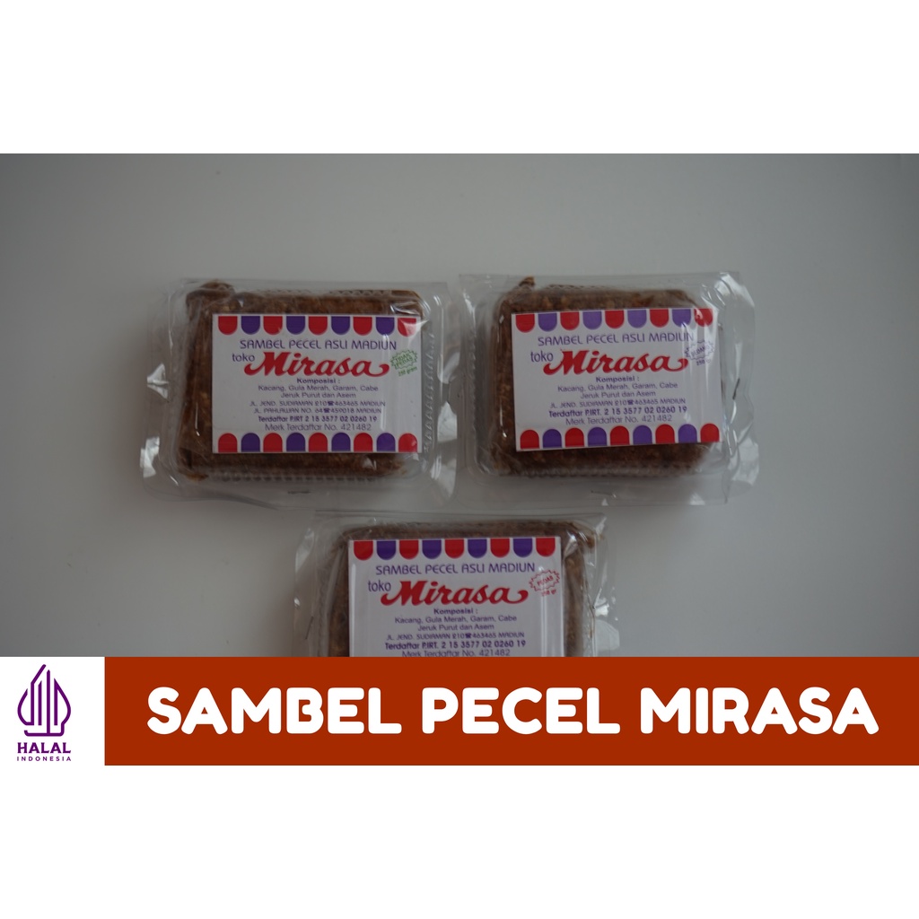 

Sambel Pecel MIRASA asli Madiun - Jawa Timur (Tidak Pedas, Sedang, Pedas)