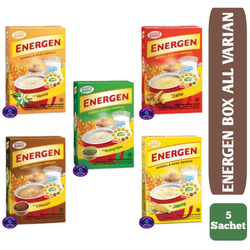 Jual Energen Box All Varian isi 5 Sachet Kemasan Besar Shopee Indonesia