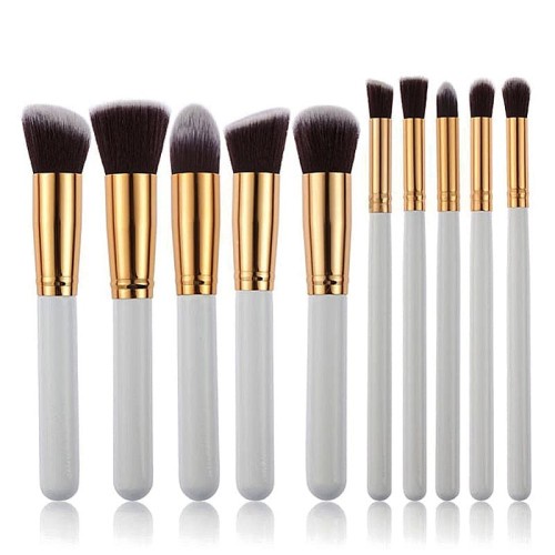 10PCS Set Make Up Brush / Kuas Make Up Kosmetik Wajah Mata Lembut Contour - Kabuki Brush