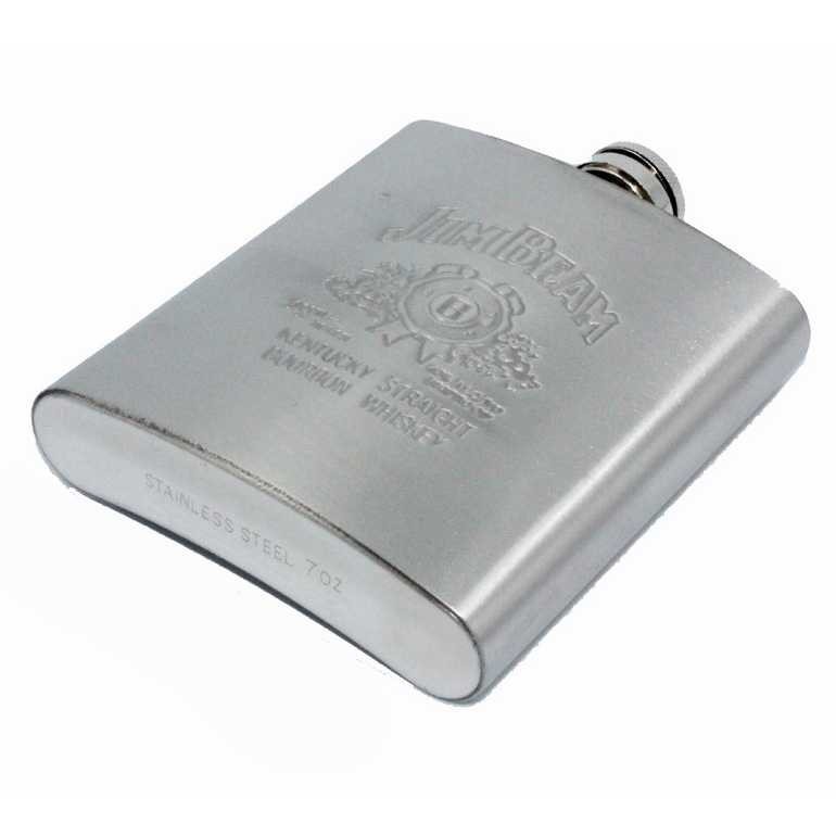 Terlariss !! Jim Beam Botol Minum Wine Whiskey Hip Flask 7oz - F0212