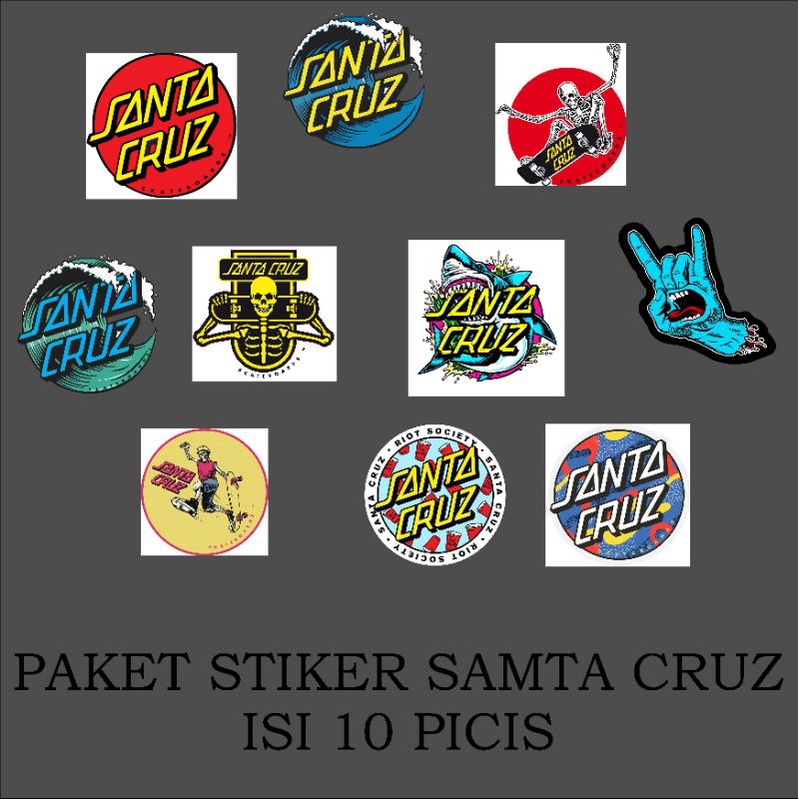 

Santa Cruz Paket stiker brand isi 10picis stiker