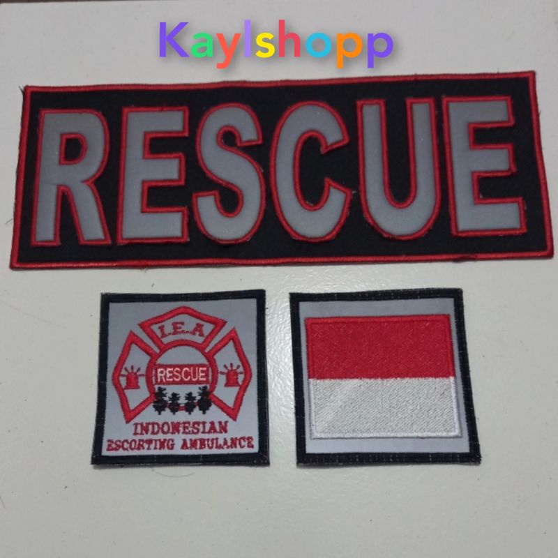 Bordir logo Rescue bordir komputer  berkualitas