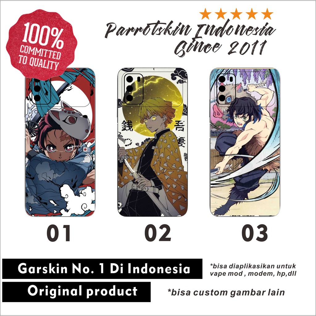 Garskin Xiaomi Poco M3 x3 f2pro f1dll Demon Slayer anti gores &amp; jamur