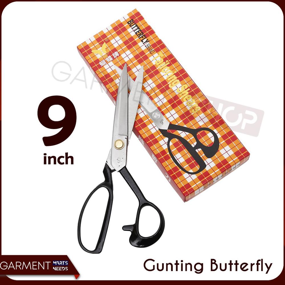 

ORIGINAL!!! Gunting Potong Bahan Kain Butterfly 9 Inch / Tailor Scissors