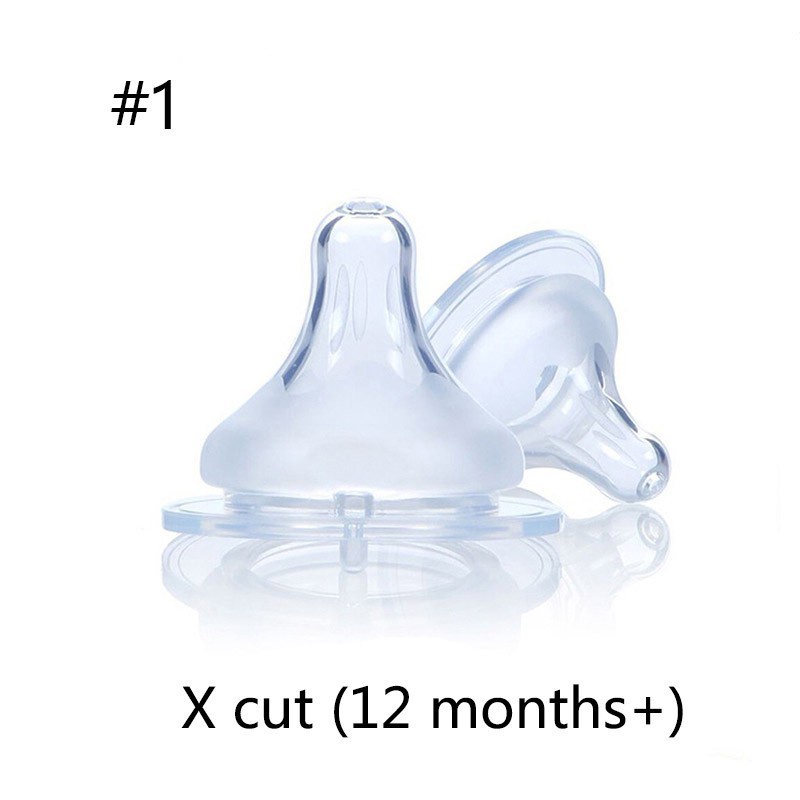 PIGEON Dot Bayi Botol Susu Nipple Peristaltic Leher lebar/ empeng bayi Wide Neck-X Cut (12 Bulan)-2PC