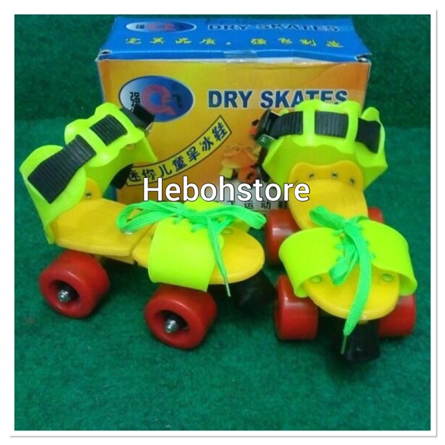 roda anak roda/dry Sepatu Roda Empat untuk Anak Belajar Dry Skate Ukuran M Bisa Disesuaikan 4 roda/d