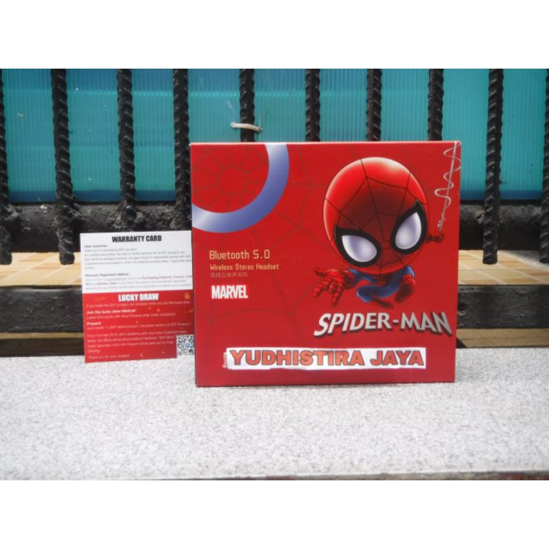 ZNT Earphone TWS Bluetooth 5.0 HIFI Motif Spiderman Original
