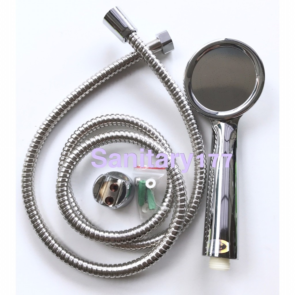 Paket bundling Super Shower Hemat Air 9959 &amp; stop kran shower stainless OF- Hand Shower mandi set semprotan  dan keran air