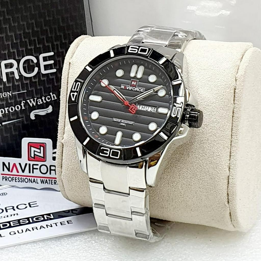 Jam Tangan Pria Naviforce NF 9198 Original Rantai