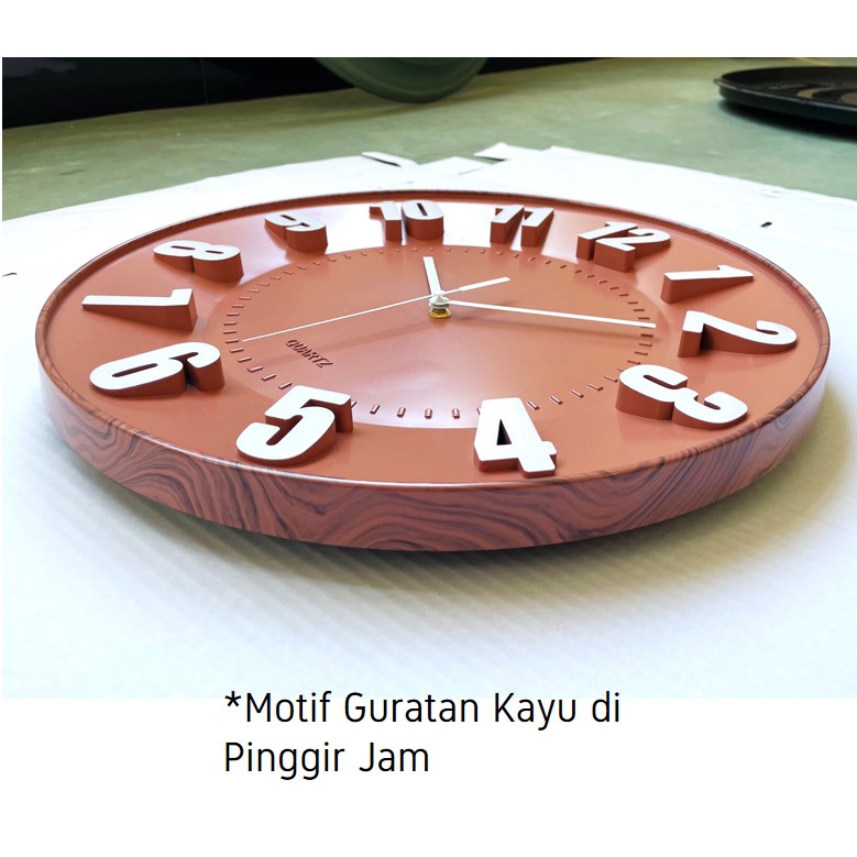 Jam Dinding Aesthetic 40cm Jam Dekorasi Pajangan Dinding Minimalis Free Baterai