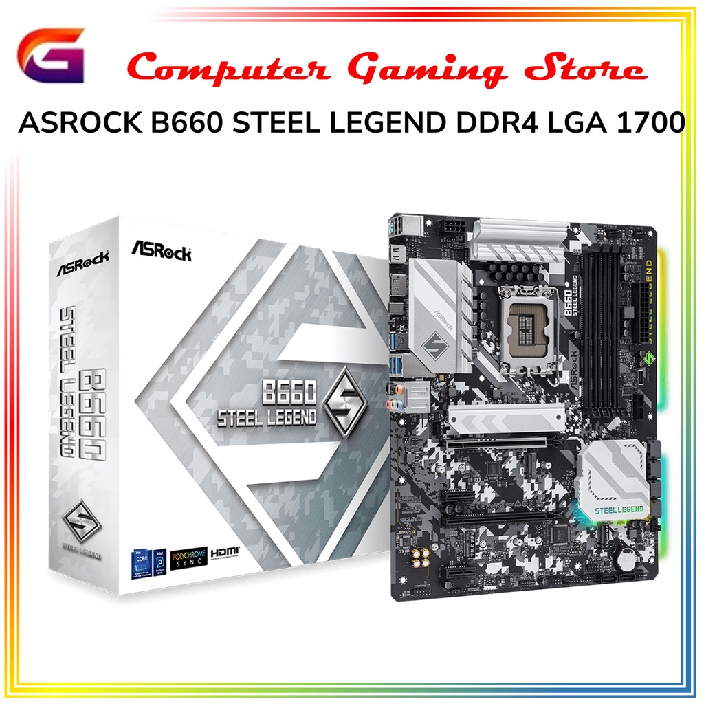 ASROCK B660 STEEL LEGEND DDR4 Motherboard Intel LGA 1700, Gen12