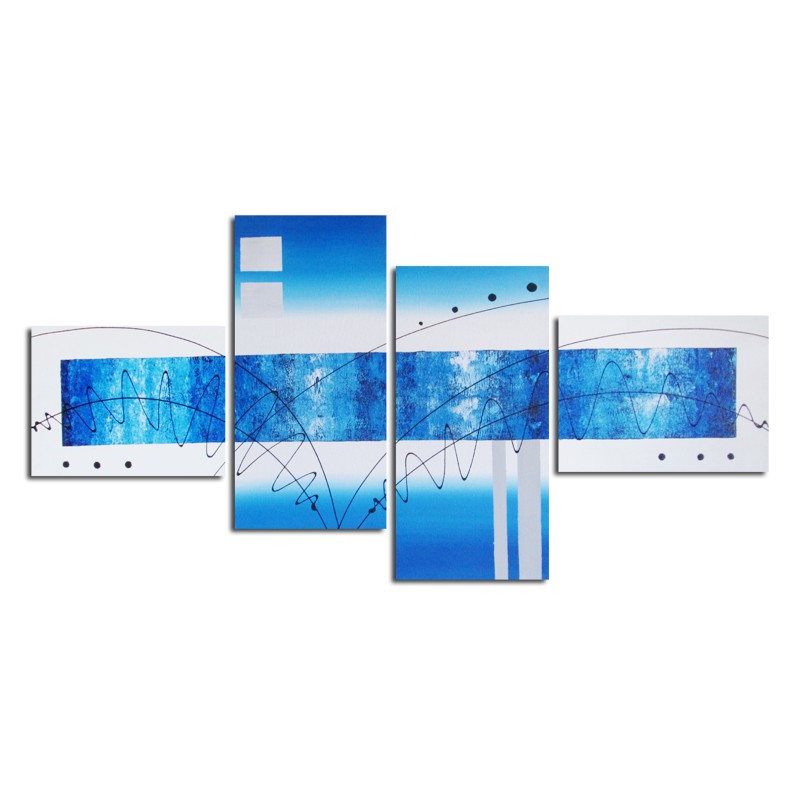 UKURAN BESAR   Lukisan Abstrak Modern Blue lukisan hiasan dinding kaligrafi minimalis kanvas dekoras