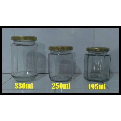 Jual Botol/Toples/Jar Kaca Sambal Sambel Bumbu Selai Cake 250Ml