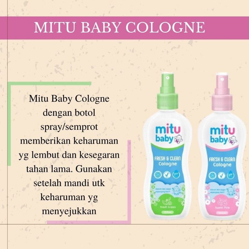 Mitu cologne baby 50ml / 100ml