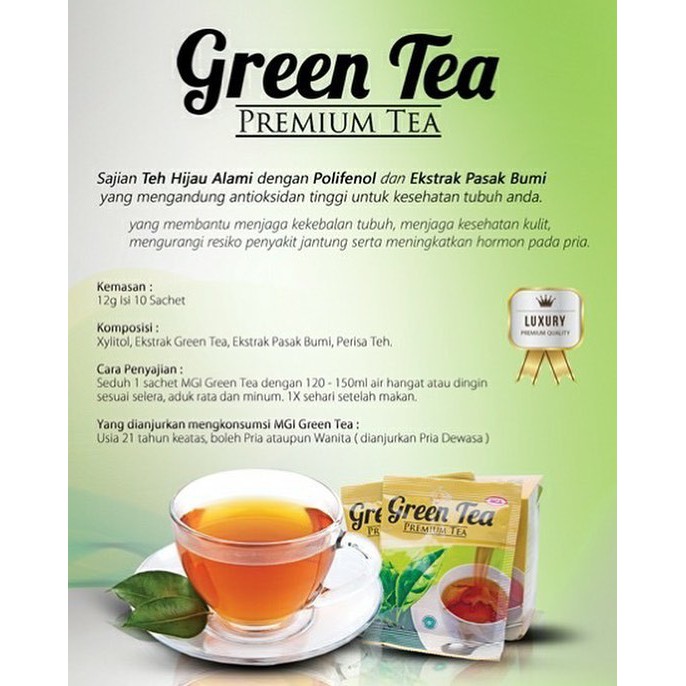 Green Tea Mci 10sachets Box Indonesia