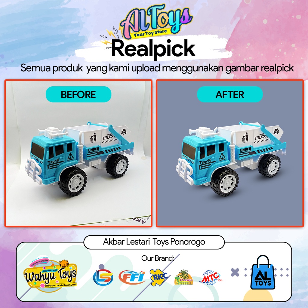 MAINAN ANAK MURAH MOBIL TRUCK SAMPAH GARBAGE AK08 / AK09