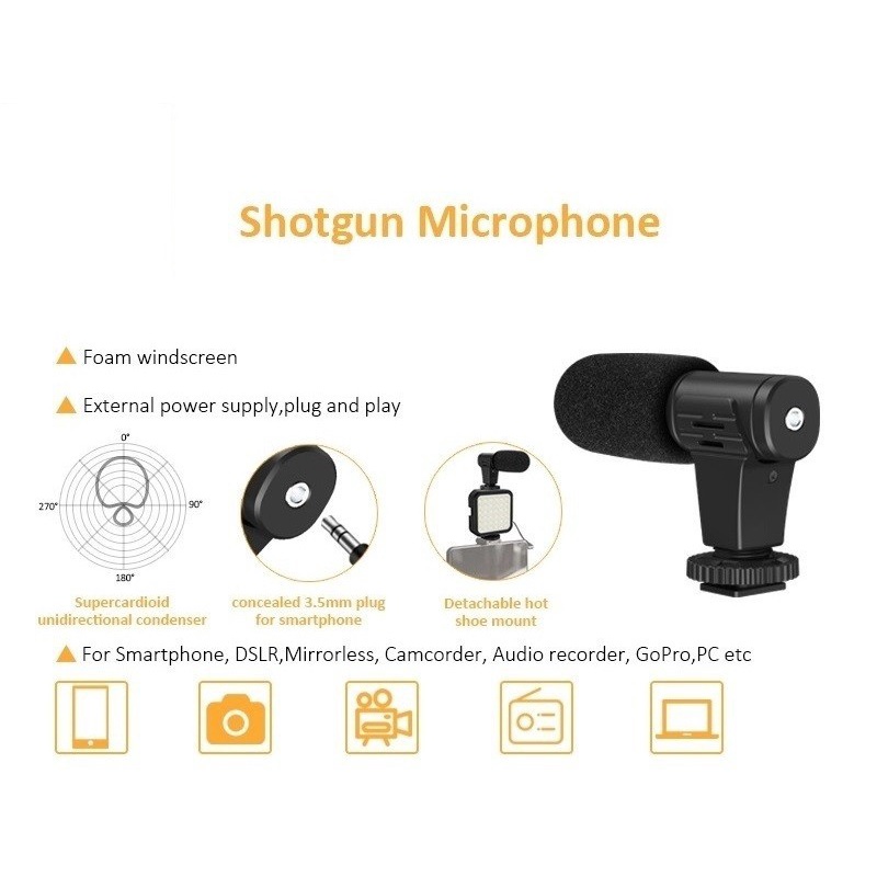 Vlogging Kit 5 in 1 With Tripod Lightning Mic Remote PK-772