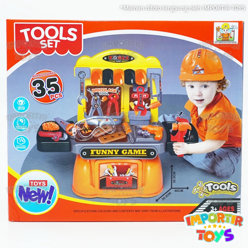 Mainan Anak Peralatan Perkakas Box Tools Set Peralatan Pertukangan