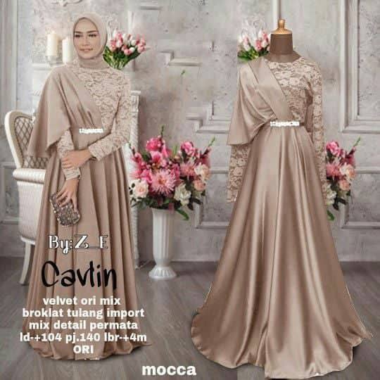 GROSIR GAMIS ORI BROKAT DRESS BROKAT CAVLIN GAUN BROKAT