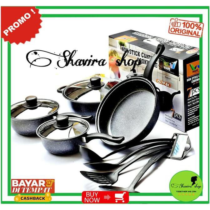 Sale Panci Peralatan Masak Set Marble 10 Pcs Teflon Keramik Marble Terbaru