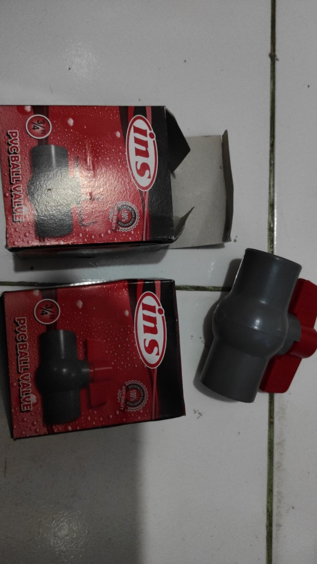 Ball Valve Stop Kran Keran Pvc Uk. 3/4 Ins