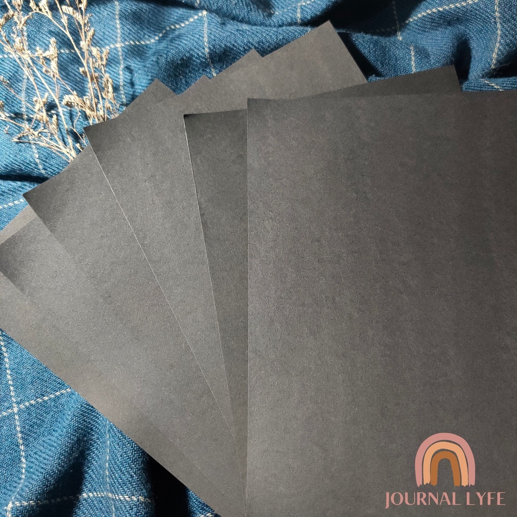 

KERTAS DEKOR Scrapbook/Jurnal - Kertas Hitam