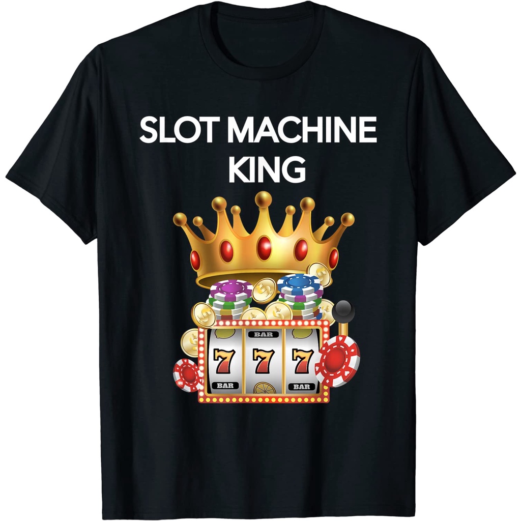 Kaos Cowok Kaos Cewek kaos Slot Machine T-Shirt - Hilarious Casino Gambling King T-Shirt - KAOS GILDAN SOFTSTYLE UNTUK PRIA DAN WANITA